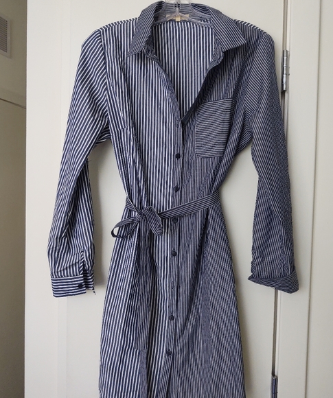 Lite Weight Button Down Shirt Dress - Picture 1 of 2